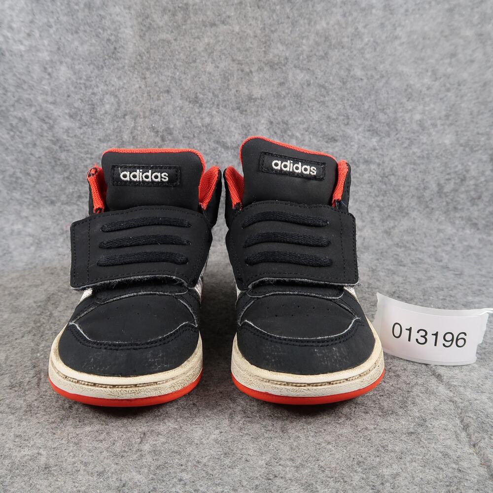 Adidas Shoes Toddler 8K Sneakers Mid Casual Hook N Loop Easy On Kids Black Red - Picture 2 of 14